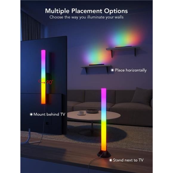 Govee RGBIC TV Light Bars, 15 Inches TV Backlight with Double Light Beads - Picture 6 of 6